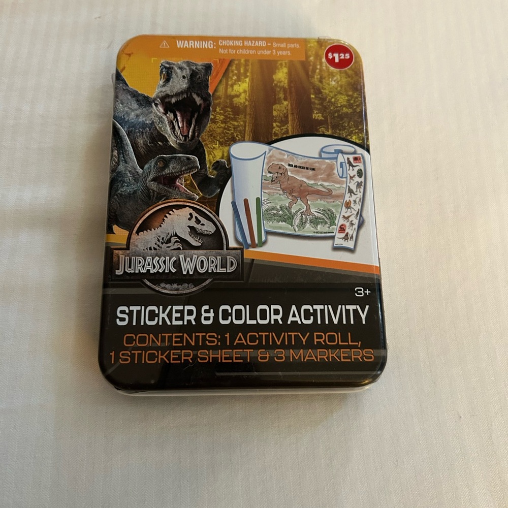 NEW Jurassic World Sticker & Coloring Activity Set - Kids Craft Pack Sealed